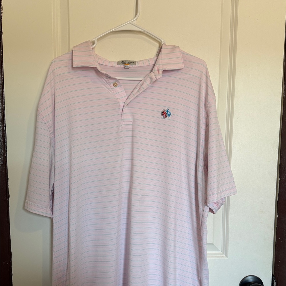 Pink Striped Polo Shirt